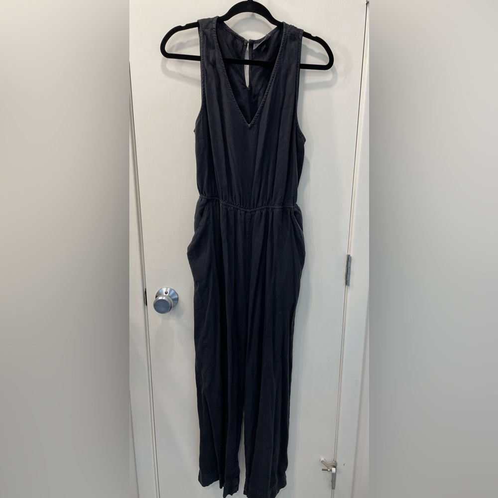 Target Universal Thread sleeveless Linen Blend Jumpsuit, Black, large